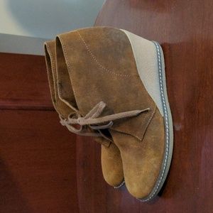 🔥 J Crew MacAlister Wedge Booties Brown Suede Leather Size 8